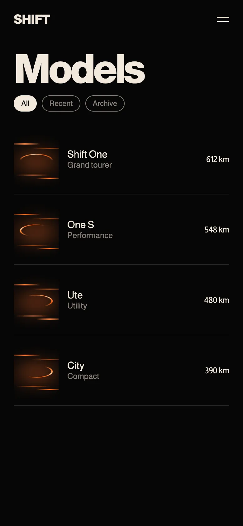 Shift models list on mobile.